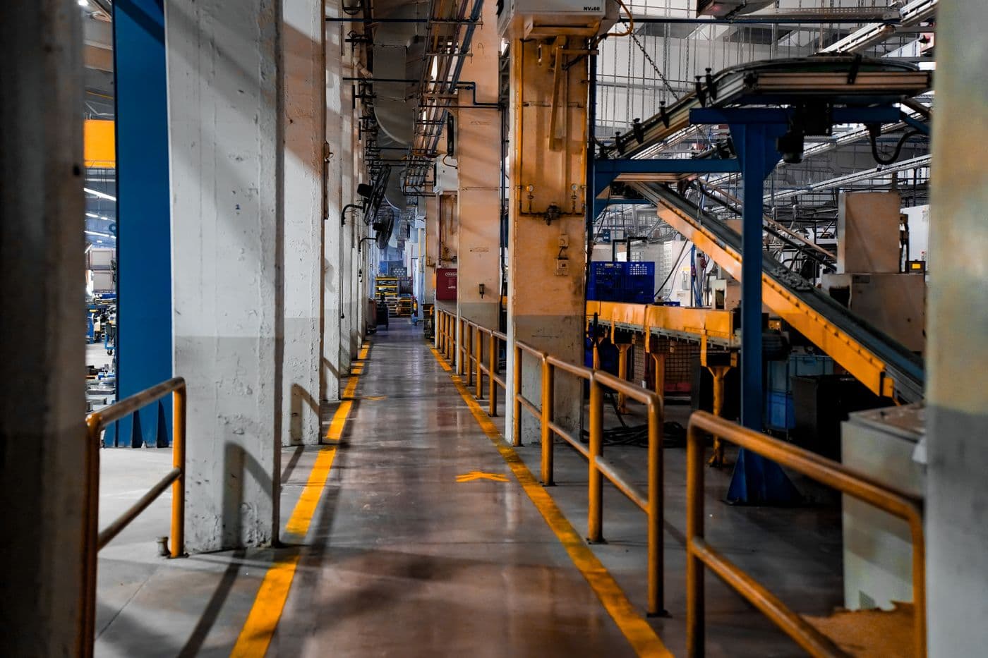 Industrial production facility interior